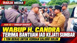 Bantuan IAD Kejati Sumbar Menyasar Warga Terdampak Galodo, Wabup H. Candra Terima 1 Ton Beras