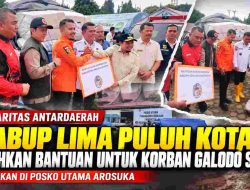 Wabup Lima Puluh Kota Serahkan Bantuan untuk Korban Galodo Solok