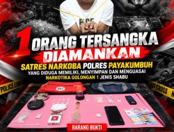 Ringkus Satu Orang Tersangka, Sat Narkoba Polres Payakumbuh Sita Sembilan Paket Sabu Siap Edar