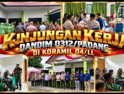 Sinergi TNI-Polri Menguat, Dandim 0312/Padang Letkol Inf Faiq Fahmi Kunjungi Koramil 04/LL
