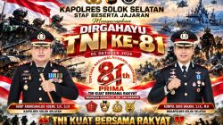 AKBP Andreanaldo Ademi dan Polres Solok Selatan Sampaikan Pesan HUT TNI ke-81: TNI Kuat, Rakyat Kuat, Indonesia Hebat