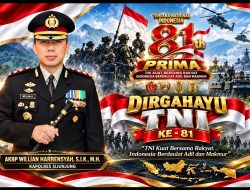 Peringati HUT TNI ke-81, Kapolres Sijunjung AKBP Willian Harbensyah Sampaikan Pesan Persaudaraan TNI-Polri