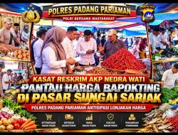 AKP Nedra Wati Gerak Cepat Pantau Sembako di Pasar Sungai Sariak, Polres Padang Pariaman Jaga Kepentingan Konsumen