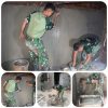 Satgas TMMD ke-130 Kodim 0309/Solok Kebut Pemlasteran dan Pengacian Dinding Rumah Ibu Karmila