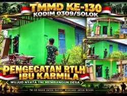 Kodim 0309/Solok Wujudkan Kepedulian kepada Rakyat, Renovasi Rumah Ibu Karmila Berlanjut ke Pengecatan