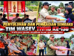 Tim Wasev TMMD ke-130 Tak Hanya Tinjau Fisik, Penyuluhan dan Bantuan Sembako Sentuh Warga Batu Tanjung