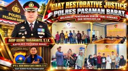 Kapolres Pasbar AKBP Agung Tribawanto Perkuat Kepercayaan Publik Melalui Penegakan Hukum Humanis dan Proporsional
