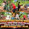 Jaga Kualitas Jalan Desa, Satgas TMMD Kodim 0309/Solok dan Masyarakat Gotong Royong Bangun Drainase di Jorong Tamudo