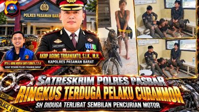 Kapolres Pasbar AKBP Agung Tribawanto Dorong Pengungkapan Jaringan Curanmor, Polisi Telusuri Dugaan Penadah