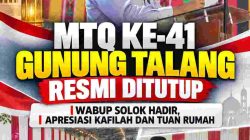 Wabup H. Candra Hadiri Penutupan MTQ ke-41 Gunung Talang, Bupati Sampaikan Pesan untuk Wali Nagari Cupak