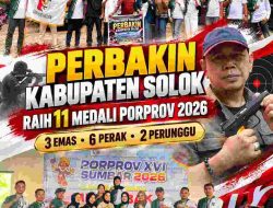 Perbakin Kabupaten Solok Raih Posisi Kedua Porprov Sumbar 2026 dengan 11 Medali