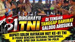 Di Tengah Tanggap Darurat Galodo, Posko Bencana Jadi Tempat Perayaan HUT ke-81 TNI