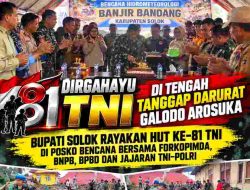 Di Tengah Tanggap Darurat Galodo, Posko Bencana Jadi Tempat Perayaan HUT ke-81 TNI