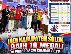IODI Kabupaten Solok Ukir Prestasi di Porprov XVI Sumbar 2026, Koleksi 10 Medali dan Masuk Lima Besar