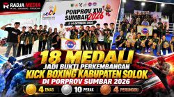 18 Medali Jadi Bukti Perkembangan Kick Boxing Kabupaten Solok di Porprov Sumbar 2026